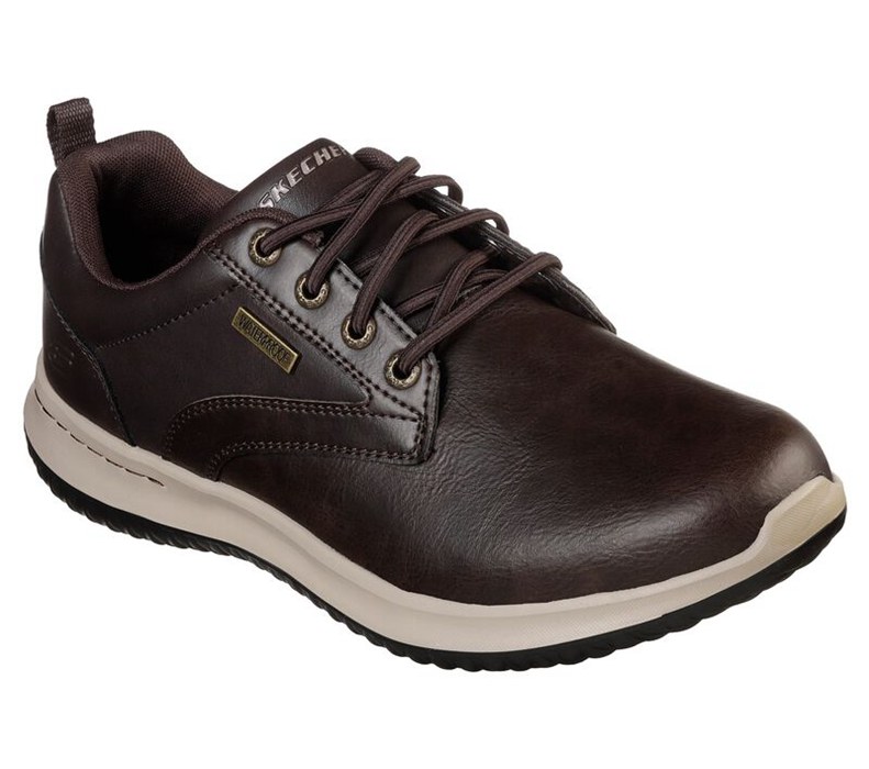 Skechers Herr Choklad Slip On - Delson - Antigo - Sverige (ISGMH-4573)